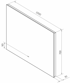 Зеркало с подсветкой Continent Trezhe ЗЛП400 с бесконтактным сенсором 100см